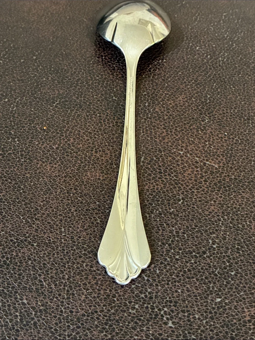 Silver-Tone Serving Spoon Oneida Community Glossy Stainless Steel Royal Flute